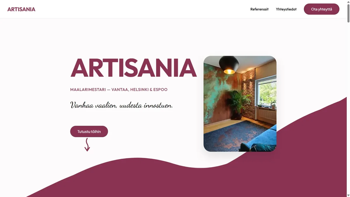 Artisania verkkosivut - Kuva 1