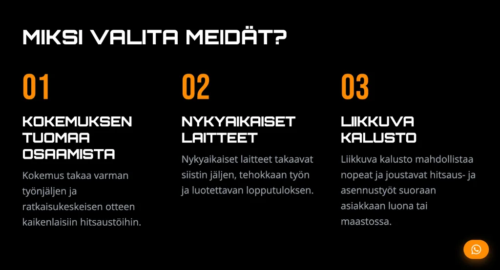 Final Pipe & Weld Oy verkkosivut - Kuva 2