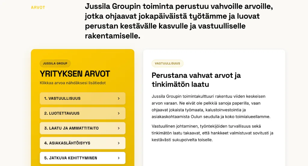 Jussila Group verkkosivut - Kuva 3