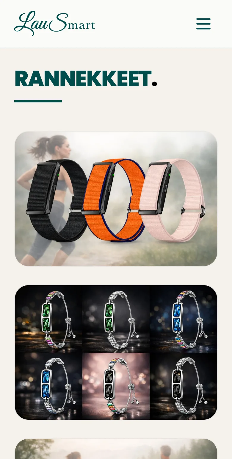 LauSmart website on mobile