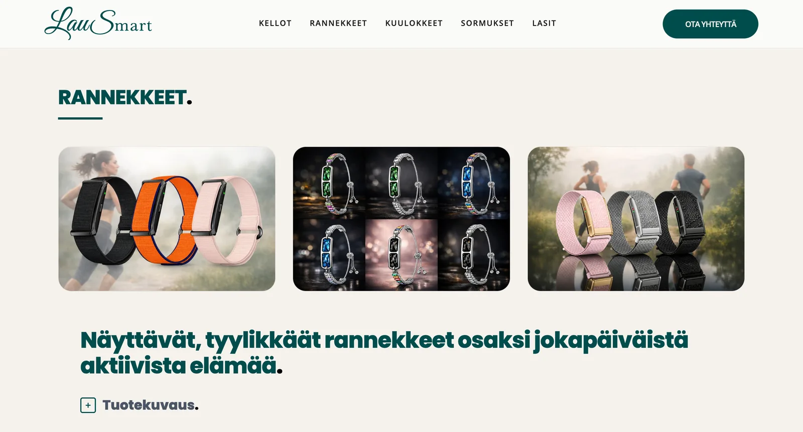 LauSmart website on tablet