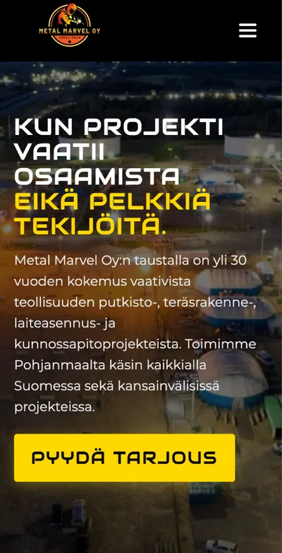 Metal Marvel mobiilinäkymä