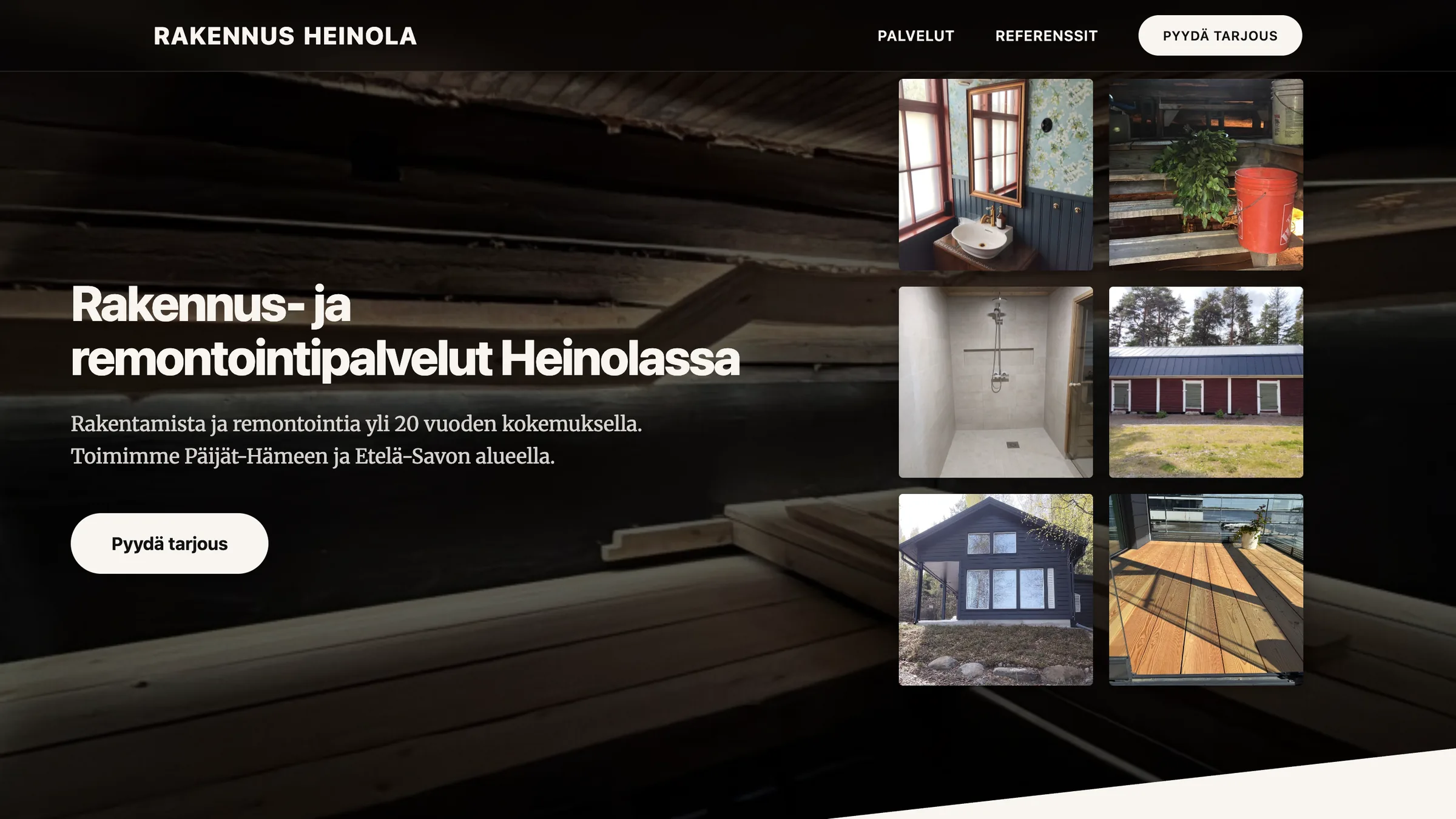 Rakennus Heinola Oy website - Image 1