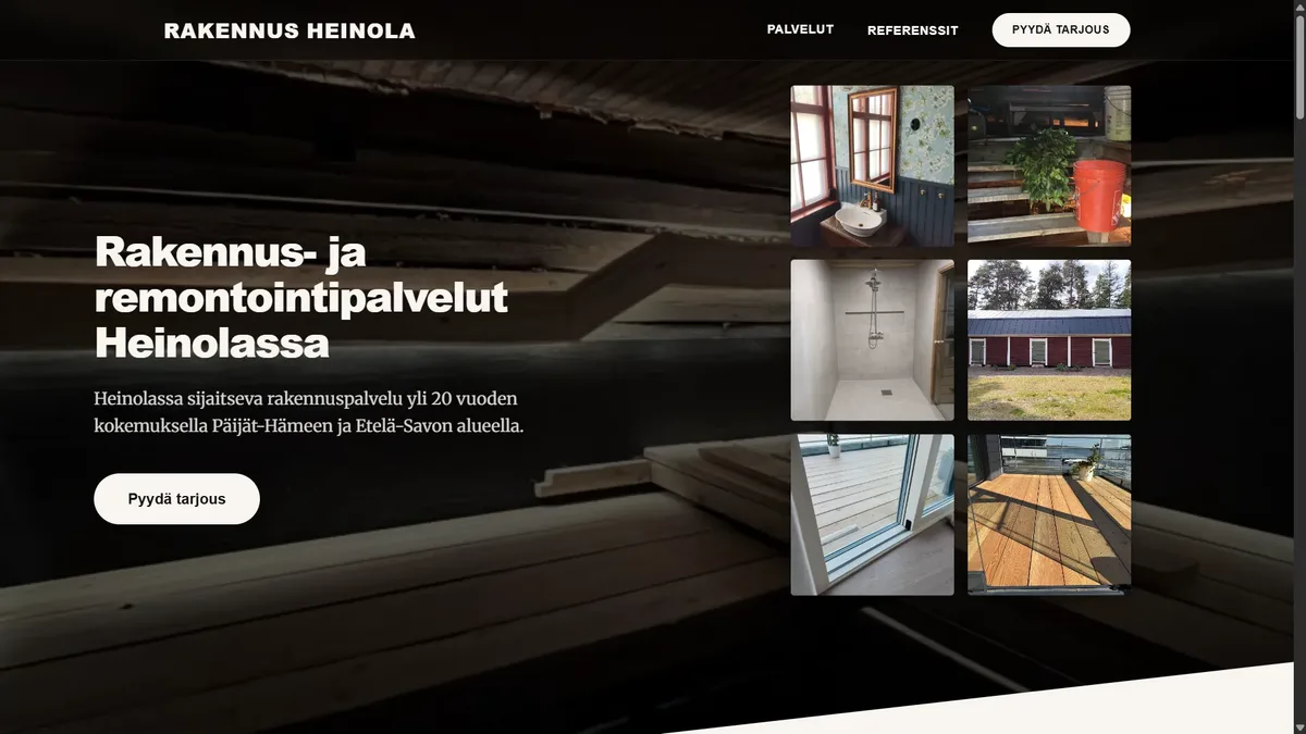 Rakennus Heinola Oy verkkosivut - Kuva 1
