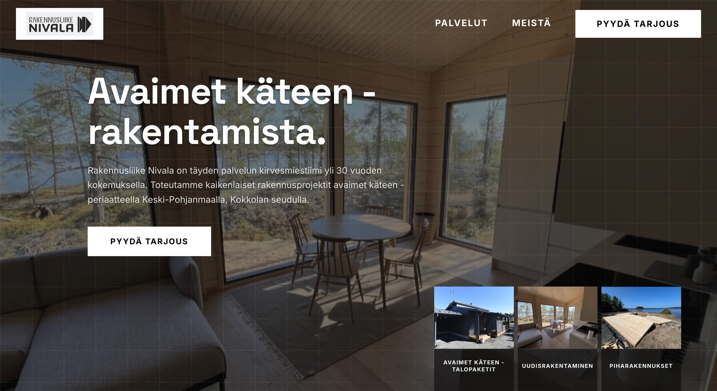 Rakennusliike Nivala Oy website - Image 1