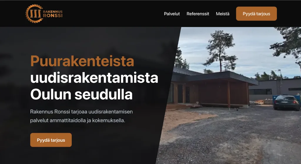 Rakennus Ronssi verkkosivut - Kuva 1
