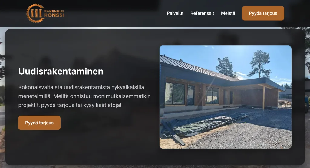 Rakennus Ronssi verkkosivut - Kuva 2