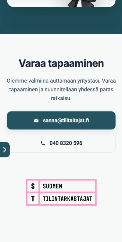 Tilitaitajat website on mobile