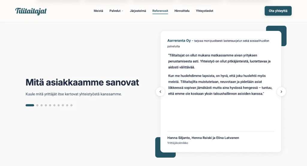 Tilitaitajat verkkosivut - Kuva 2